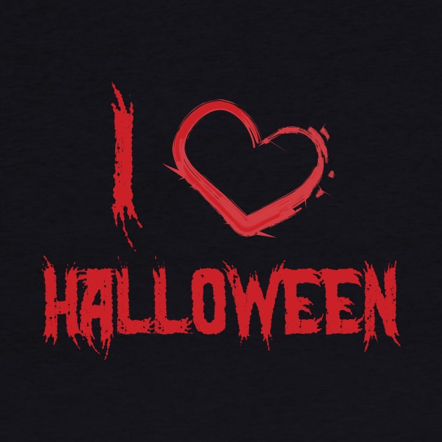 I Love Halloween Bloody Heart Of Halloween by klimentina